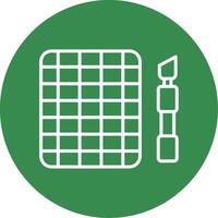 Cutting Mat Multi Color Circle Icon vector