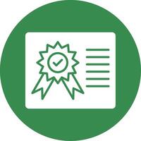 certificado multi color circulo icono vector