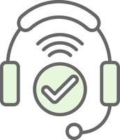 Headphones Fillay Icon Design vector