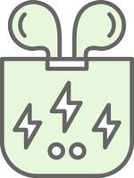 Earbuds Fillay Icon Design vector