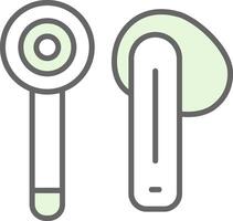 Earbud Fillay Icon Design vector