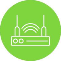 Router Device Multi Color Circle Icon vector