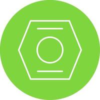 Nut Multi Color Circle Icon vector