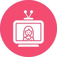 Television Multi Color Circle Icon vector