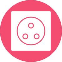 Wall Plug Multi Color Circle Icon vector
