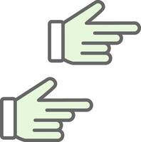 Pointing Right Fillay Icon Design vector