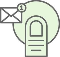 Email Fillay Icon Design vector