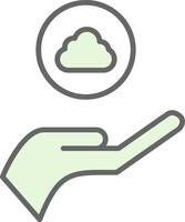 Cloud Fillay Icon Design vector