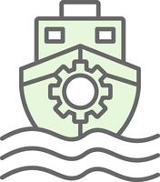 Boat Fillay Icon Design vector