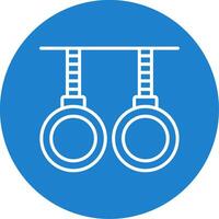 Gymnastics Multi Color Circle Icon vector