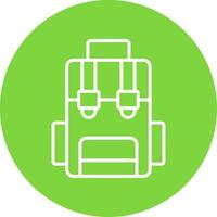 Hiking Back Pack Multi Color Circle Icon vector