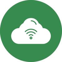 Cloud Multi Color Circle Icon vector