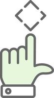 Gestures Fillay Icon Design vector