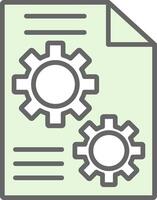 Cogwheels Fillay Icon Design vector