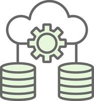 Data Storage Fillay Icon Design vector