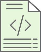 Coding Fillay Icon Design vector