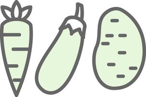 Vegetables Fillay Icon Design vector