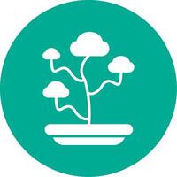 Bonsai Multi Color Circle Icon vector