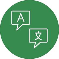 Languages Multi Color Circle Icon vector