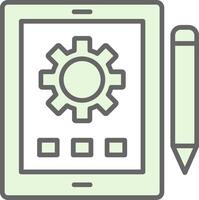 Tablet Fillay Icon Design vector