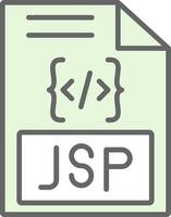 Jsp Fillay Icon Design vector