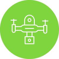 Drone Multi Color Circle Icon vector