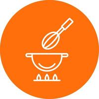 Cooking Multi Color Circle Icon vector