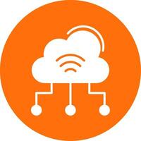Cloud Computing Multi Color Circle Icon vector