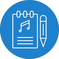 Songwriter Multi Color Circle Icon vector