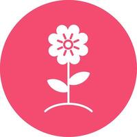 Flower Multi Color Circle Icon vector