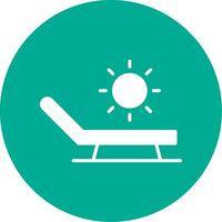 Sunbathing Multi Color Circle Icon vector