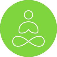 Yoga Multi Color Circle Icon vector