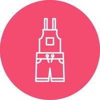 Dungarees Multi Color Circle Icon vector