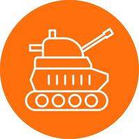 Tank Multi Color Circle Icon vector