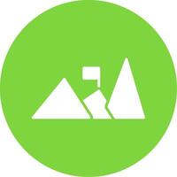Mountains Multi Color Circle Icon vector