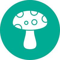 Mushroom Multi Color Circle Icon vector