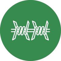 Barbed Wire Multi Color Circle Icon vector