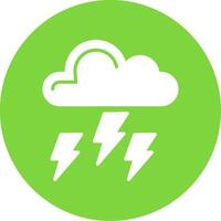 Lightning Multi Color Circle Icon vector