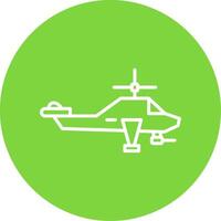 Heliciopter Multi Color Circle Icon vector