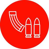 Ammunition Multi Color Circle Icon vector