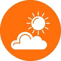 Sun Multi Color Circle Icon vector
