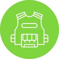 Vest Multi Color Circle Icon vector
