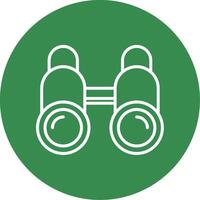 Binoculars Multi Color Circle Icon vector