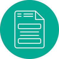 Document Multi Color Circle Icon vector