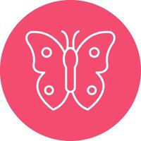 Butterfly Multi Color Circle Icon vector