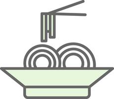 Pasta Fillay Icon Design vector