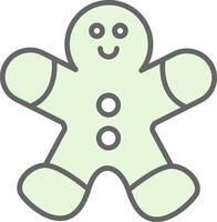 Gingerbread Man Fillay Icon Design vector