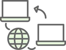 Network Fillay Icon Design vector