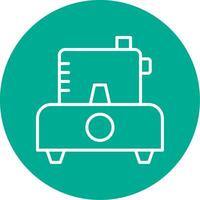Food Processer Multi Color Circle Icon vector