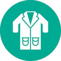 Lab Coat Multi Color Circle Icon vector